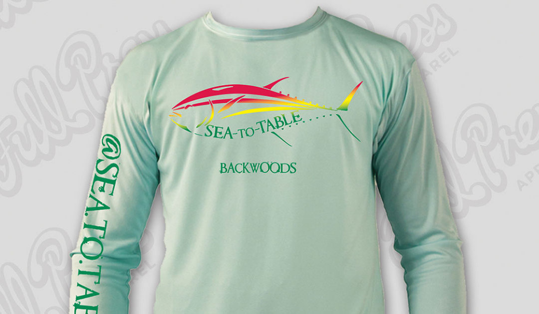 Dye Sublimation Example - Long Sleeve shirt with fish