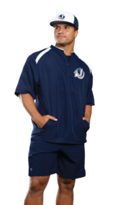 baseball player with sports uniform and cap