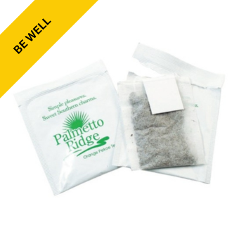 tea bag in custom wrapper