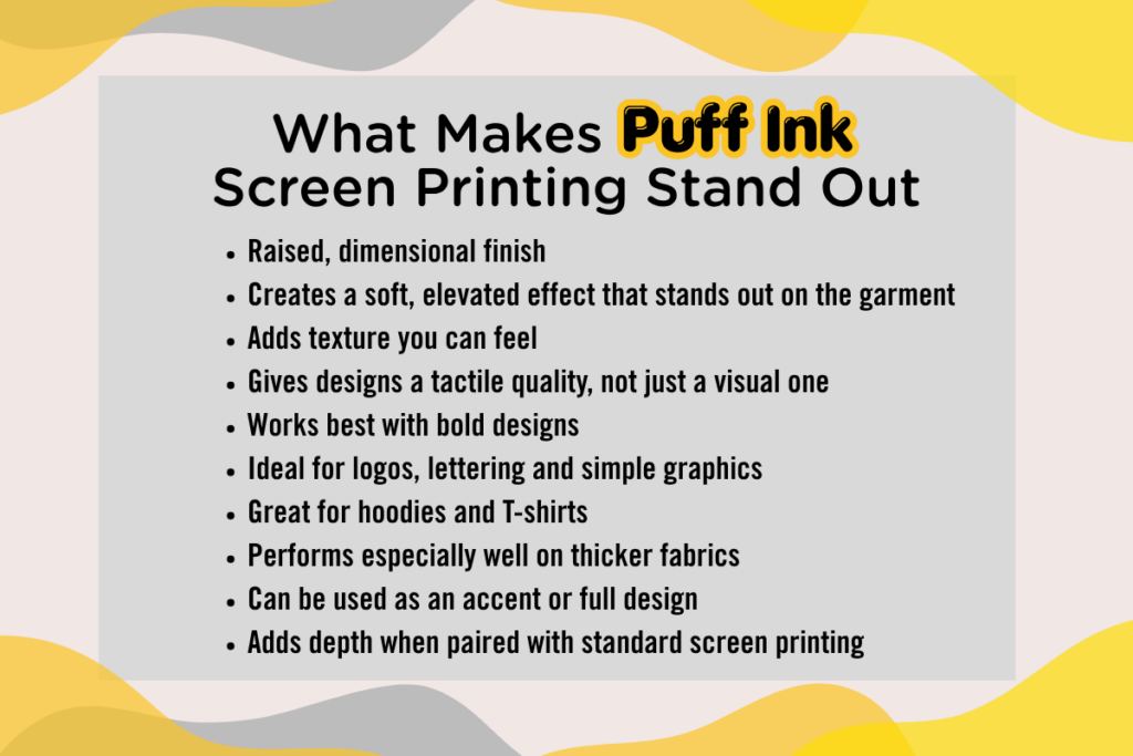 Puff Ink Screen Printing | Full Press Apparel